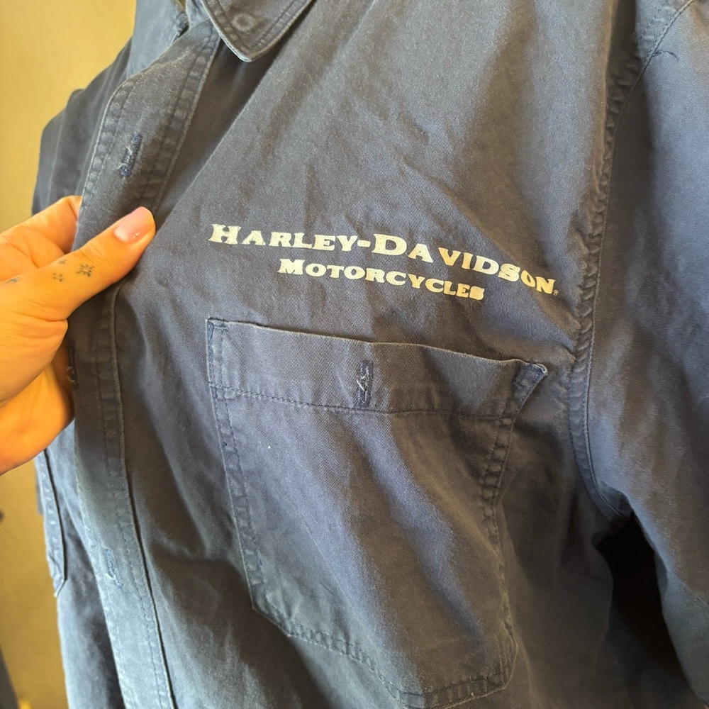 Harley Davidson Button Down Work Shirt - image 3